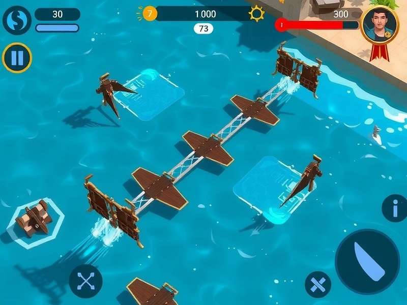 Rising Waters Repeller gameplay screenshot showing water defense mechanics